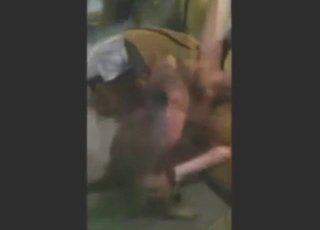 Spicy Latina in high heels turns to zoo sex