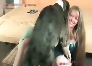 Beautiful pussy pounded by a dog